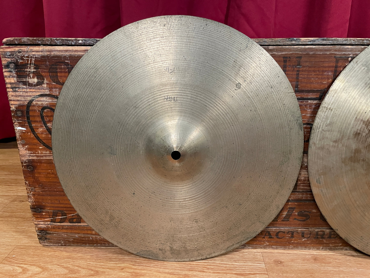 14" UFIP Vintage Hi-Hat Cymbal Pair 684g/792g Ajaha Made In Italy *Video Demo*