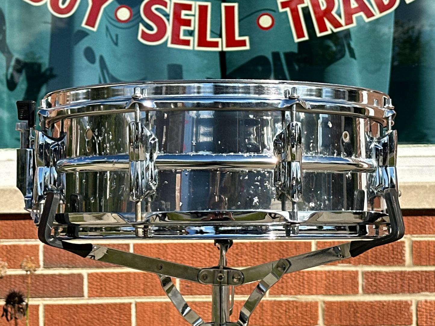 1970s Premier 5x14 PD6021 Chrome Over Aluminum Snare Drum