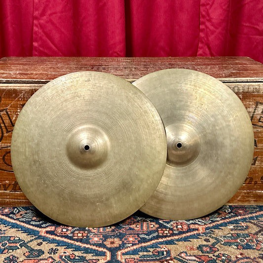 14" Zildjian A 1940s-1950s Trans Stamp Hi-Hat Cymbal Pair 762g/788g *Video Demo*
