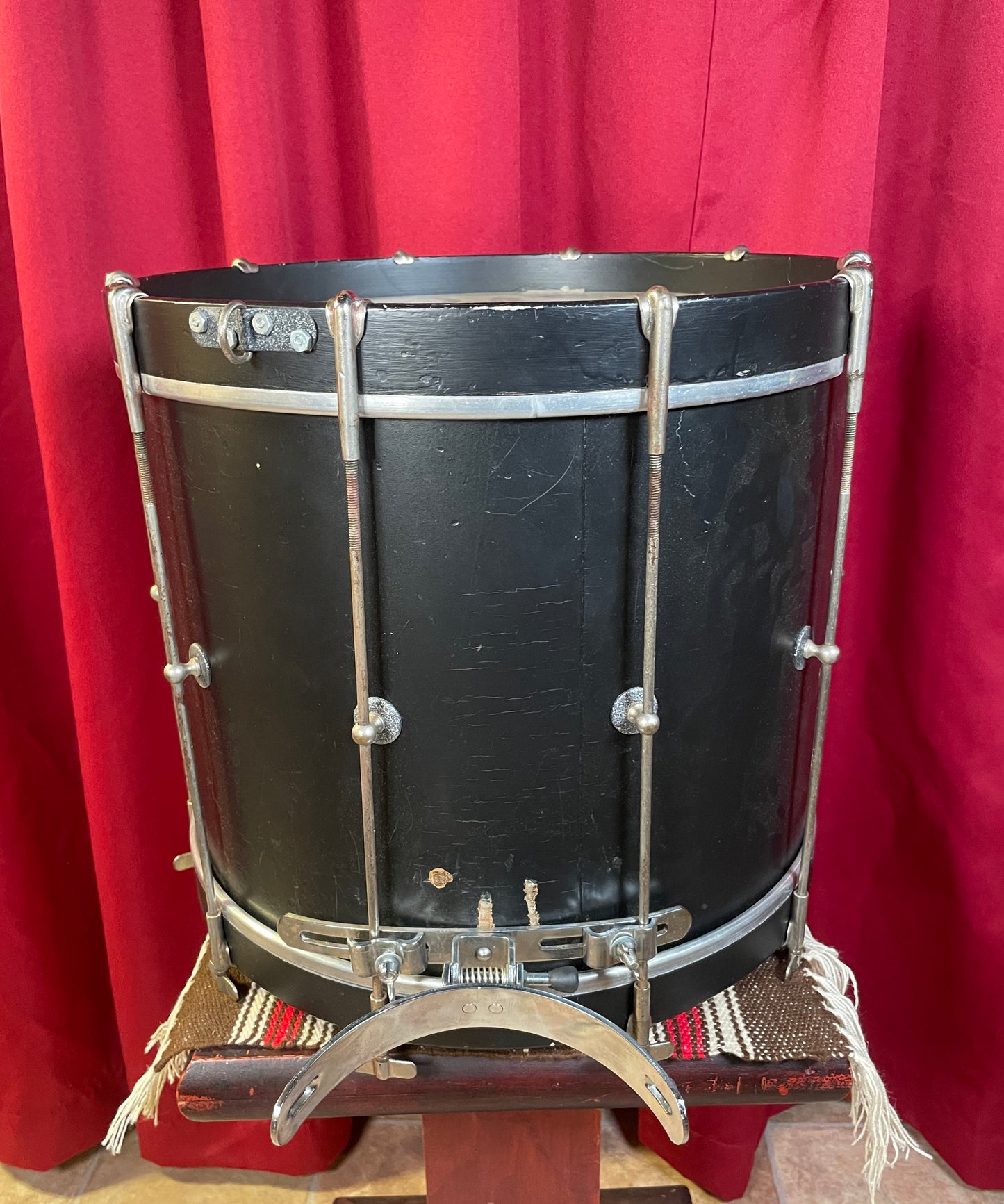 1930s Ludwig 12x15 Parade Marching Snare / Bop Bass Drum Black