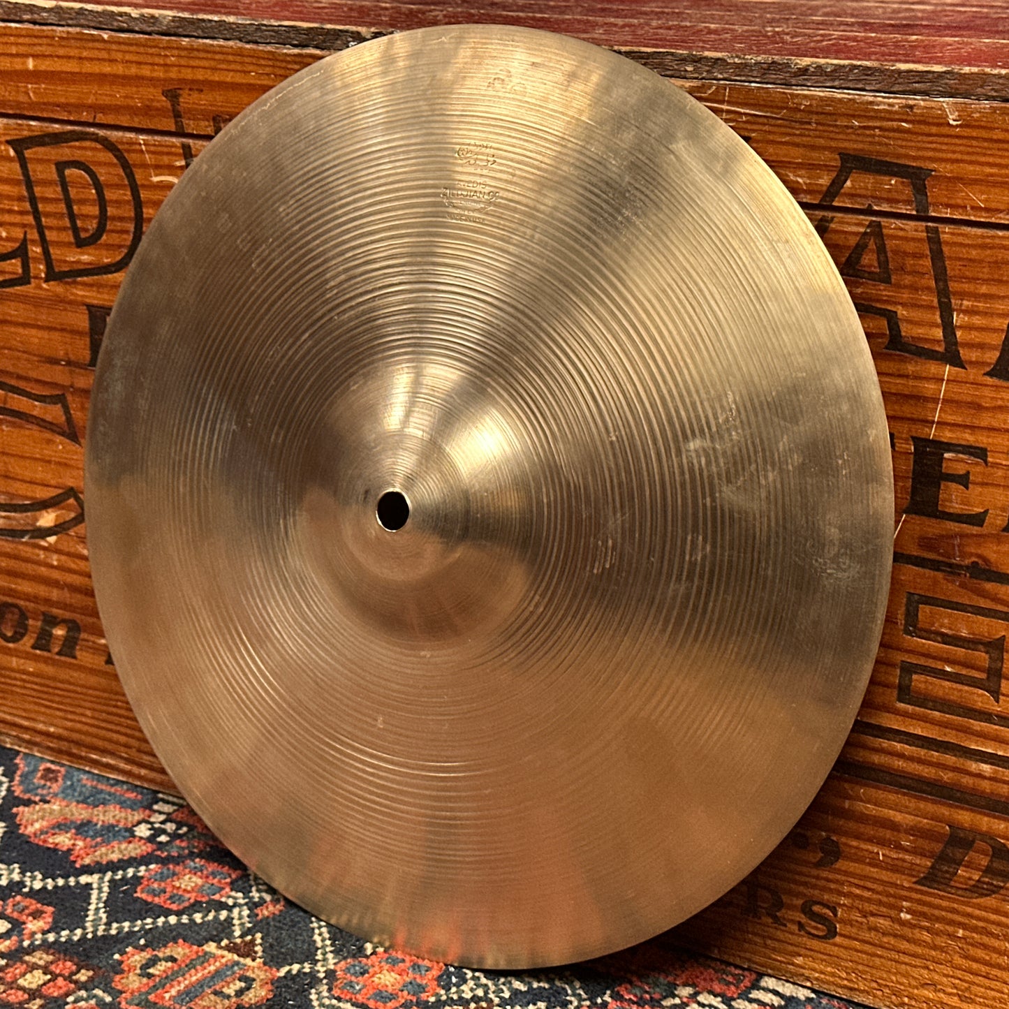 13" Zildjian A 1940s-50s Trans Stamp Crash / Hi-Hat Single Cymbal 442g *Video Demo*
