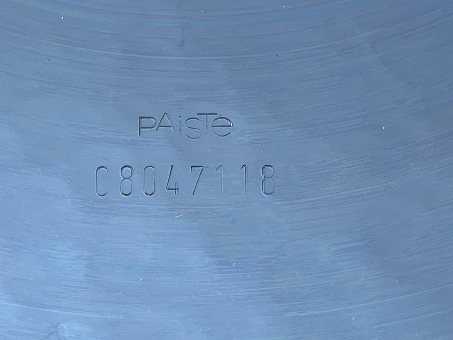 19" Paiste 2002 Prototype Color Sound Crash Cymbal Black 1814g