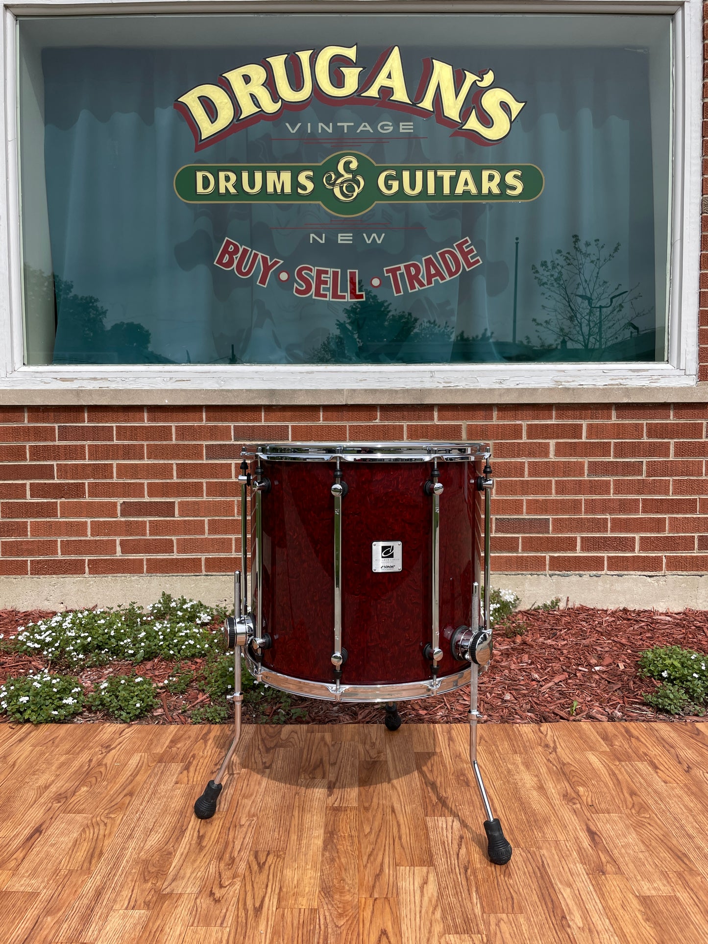 Sonor Designer Series 18" Maple Light Floor Tom Stain Red 16x18 18x16