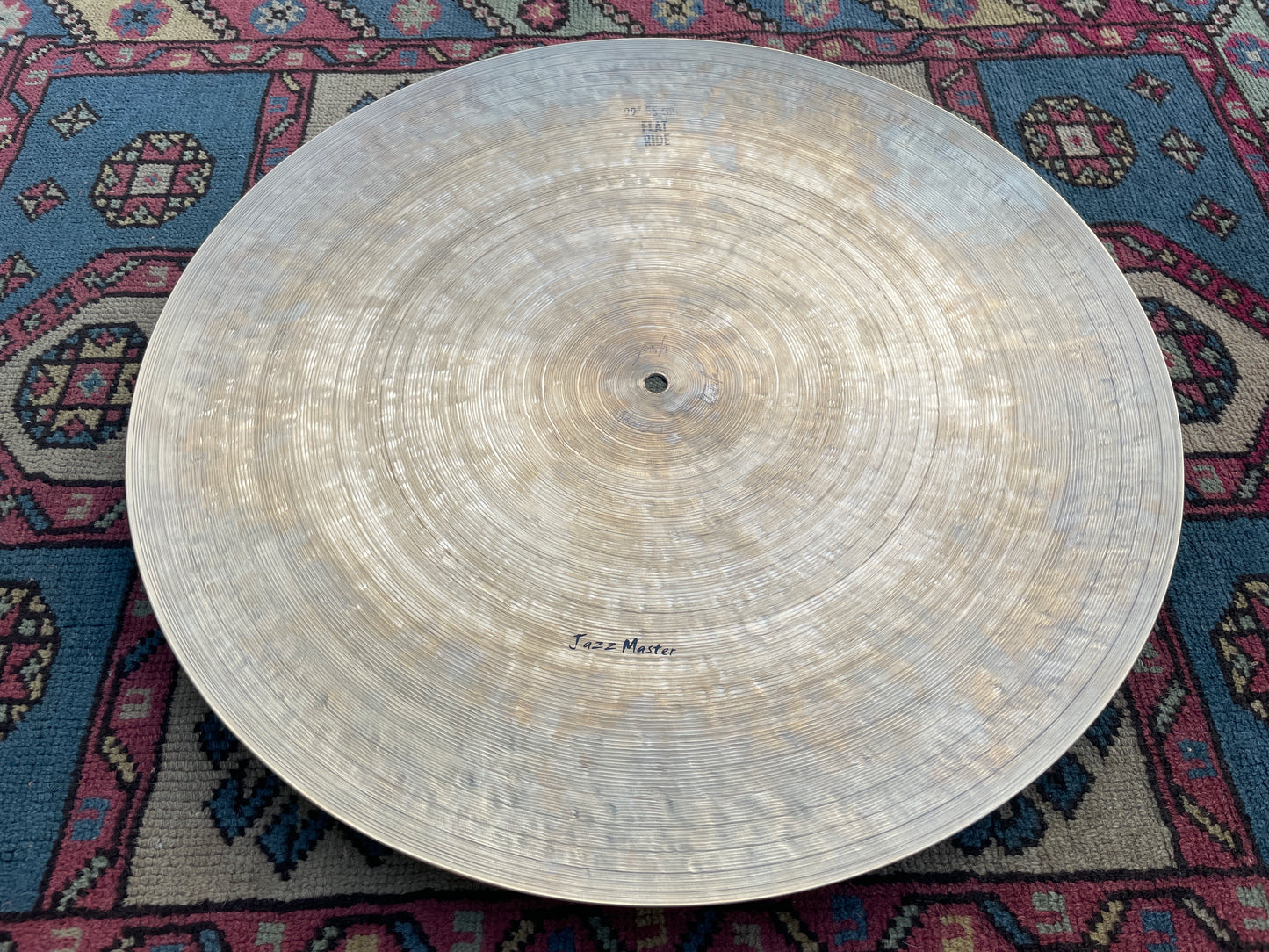 22" Masterwork Jazz Master Flat Ride Cymbal Turkish Hand Hammered 3340g