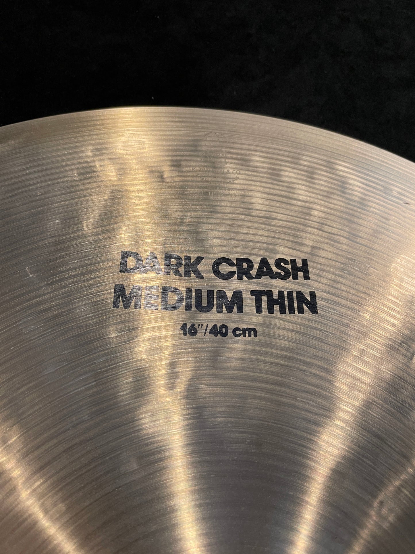 16" Zildjian K Dark Crash Medium Thin Cymbal 1176g