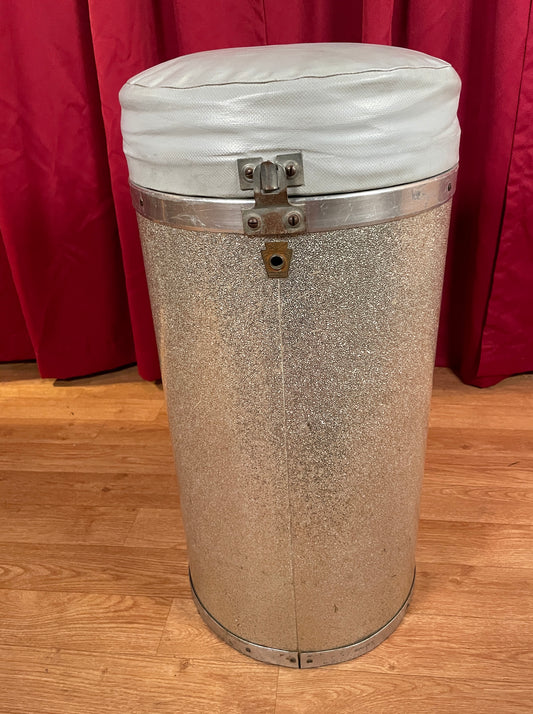 Vintage 1960s Ludwig Canister Throne Silver Sparkle