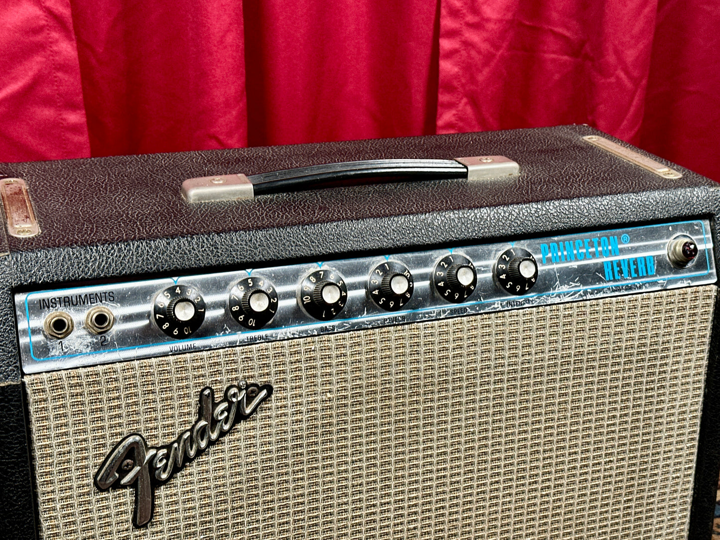 1975 Fender Princeton Reverb 1x10 Combo Guitar Amplifier