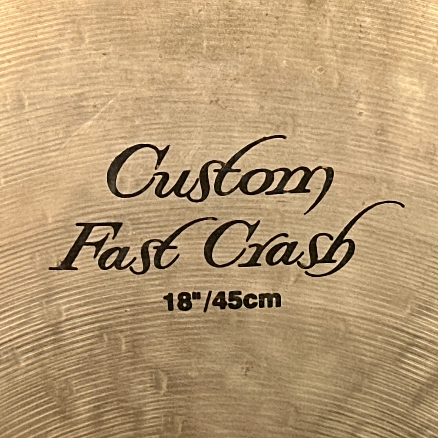 18" Zildjian K Custom Fast Crash Cymbal 1344g CRACKED *Video Demo*