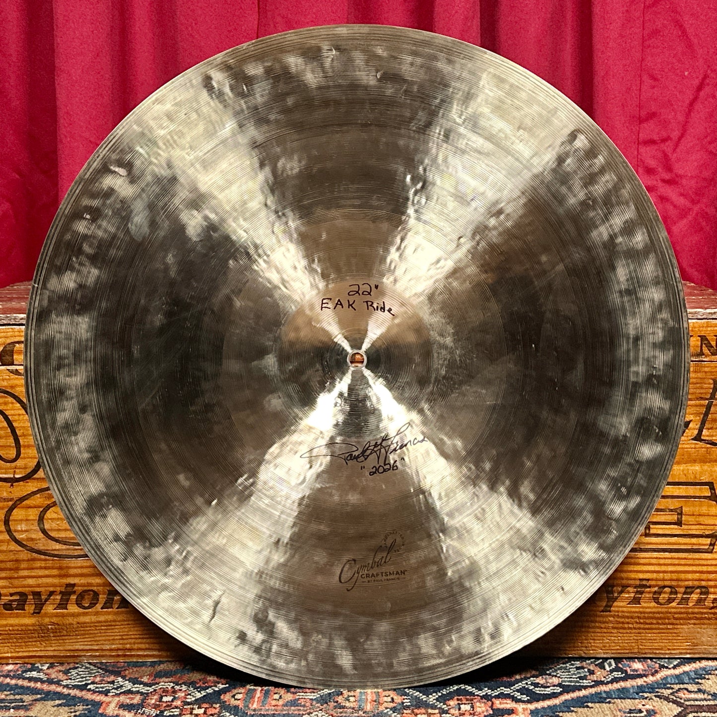 22" Cymbal Craftsman EAK Style Ride Cymbal 2524g *Video Demo*