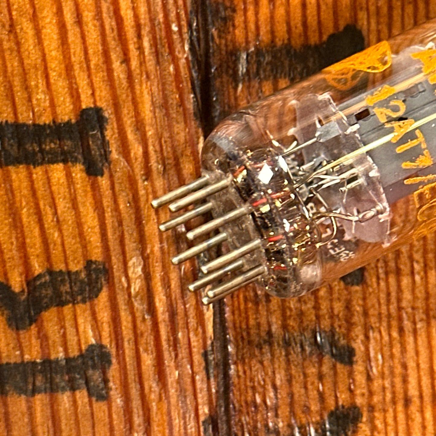 Vintage Amperex 12AT7 Preamp Tube ECC81 Valve Mullard Blackburn Factory #248