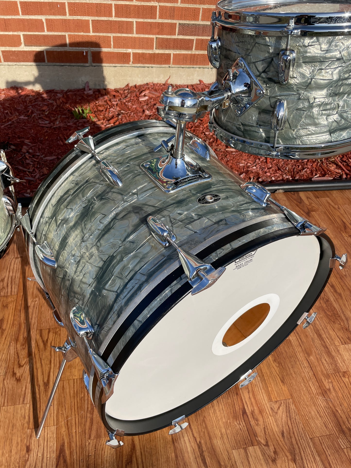 1970s Slingerland No. 9N Modern Jazz Outfit Sky Blue Pearl Drum Set 20/12/14