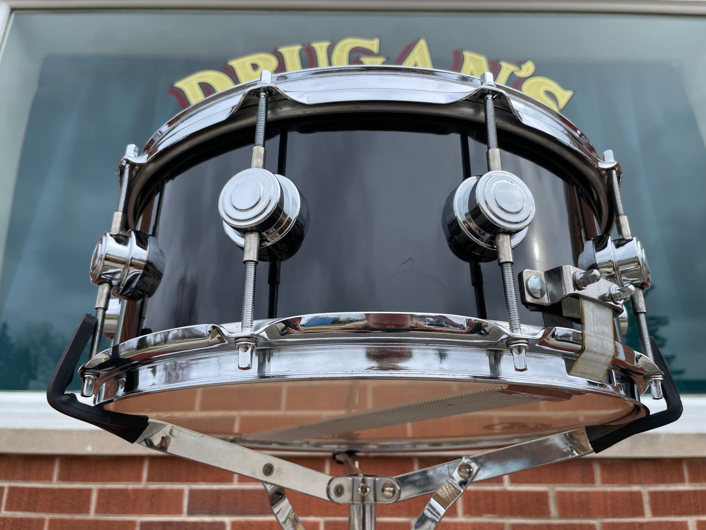 1980s DW Collector's Series 6x14 Snare Drum Black Drum Workshop Keller Shell