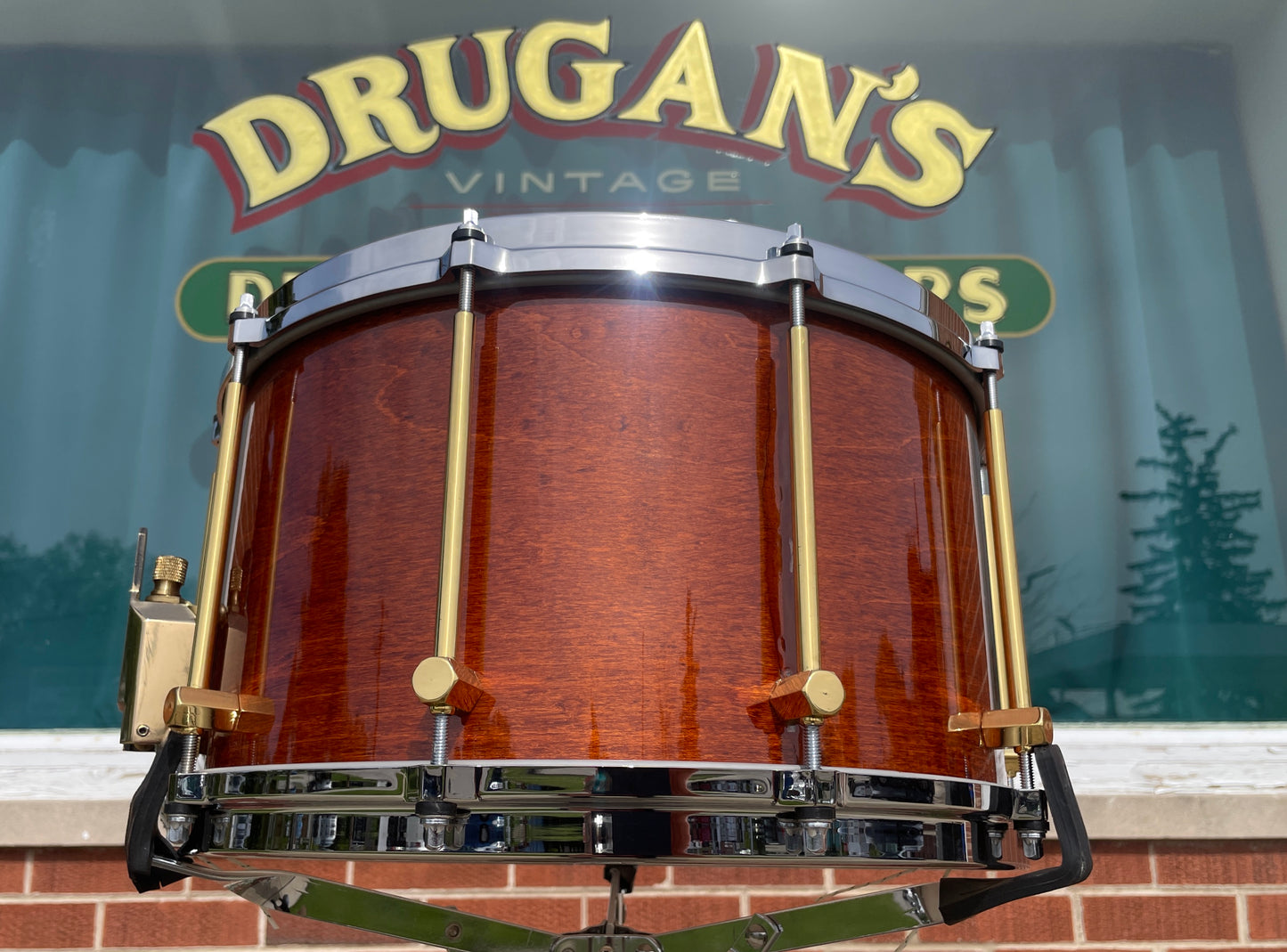 Noble & Cooley 8x14 Solid Maple Shell Snare Drum Amber Honey