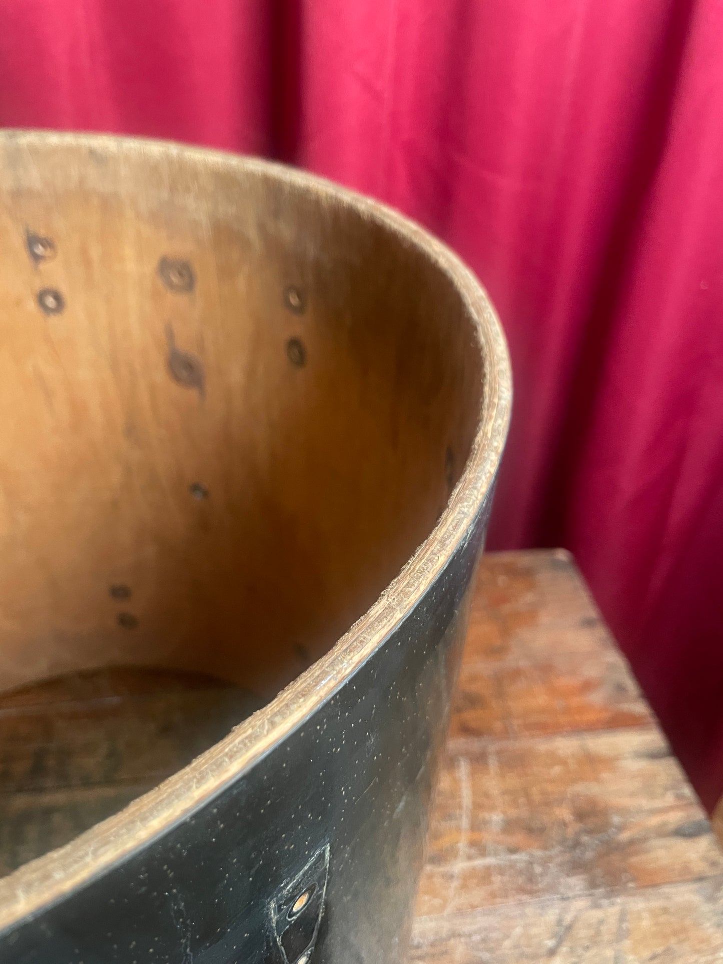 1971 Sonor Teardrop 16x16 Floor Tom Shell Black Silver Speckle 40cm