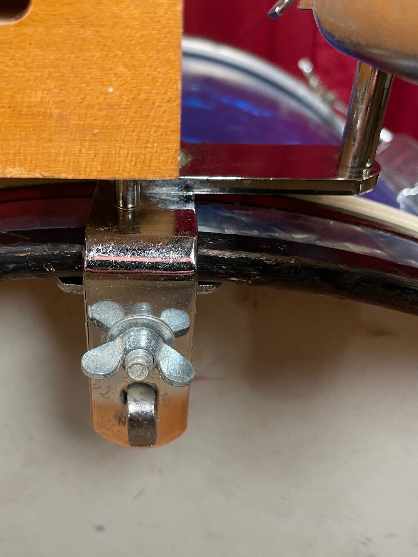 Vintage Duplex Cowbell and Tik-Tak 2-Step Wood Block Set w/ Mount