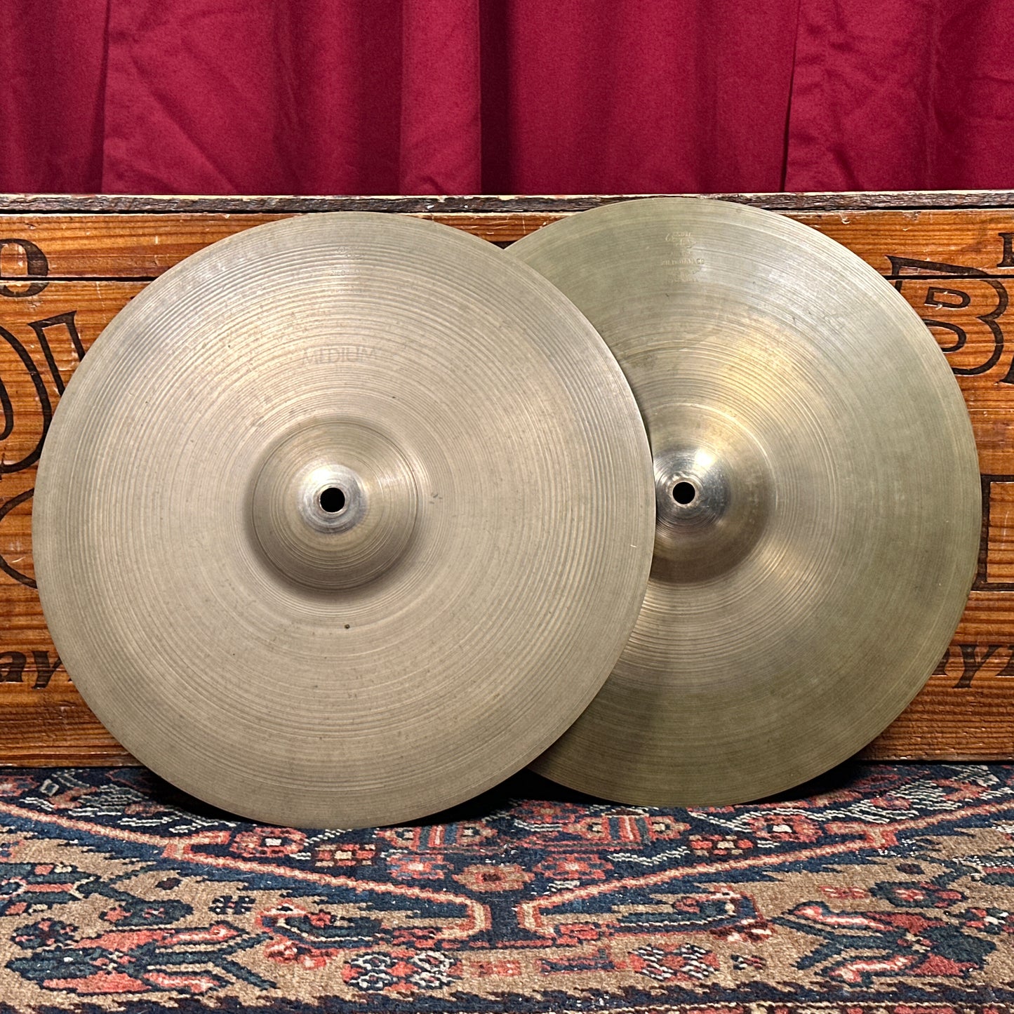 13" Zildjian A 1950s Small Stamp Hi-Hat Cymbal Pair 500g/594g *Video Demo*