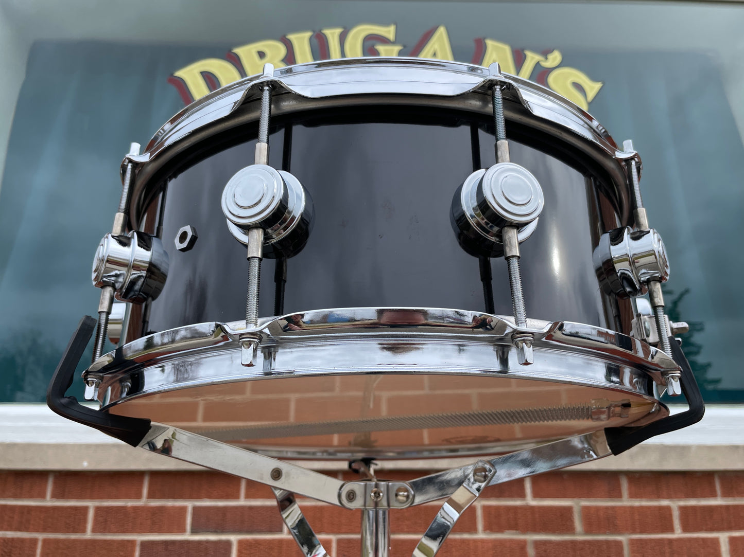 1980s DW Collector's Series 6x14 Snare Drum Black Drum Workshop Keller Shell