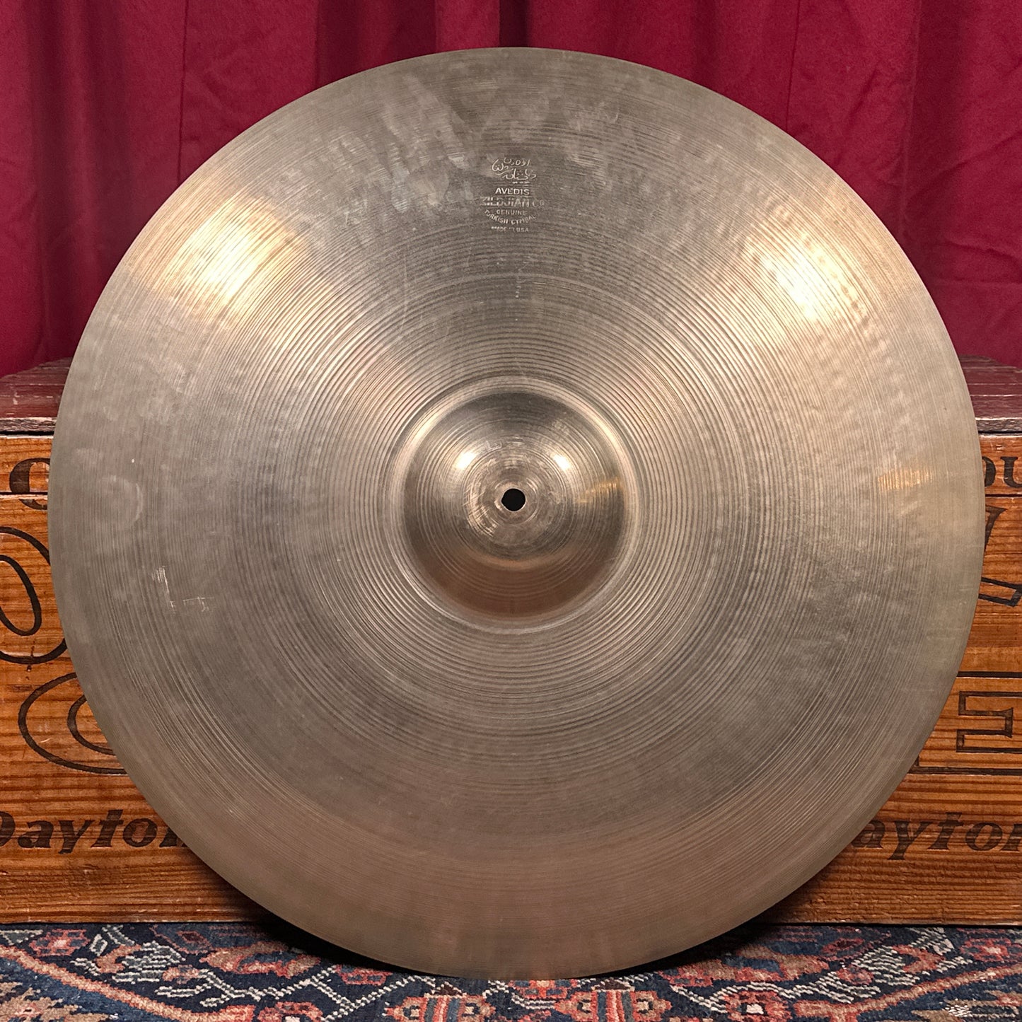 22" Zildjian A 1950s Large Hollow Block Stamp Ride Cymbal 2398g *Video Demo*