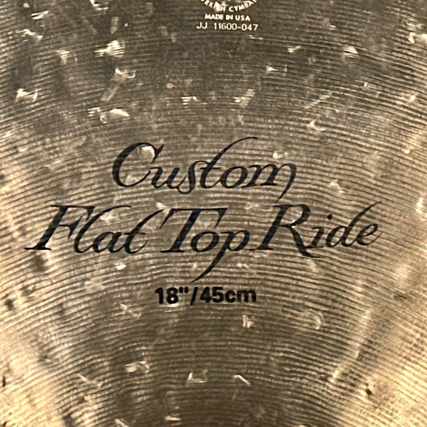 18" Zildjian K Custom Flat Top Ride Cymbal 1718g