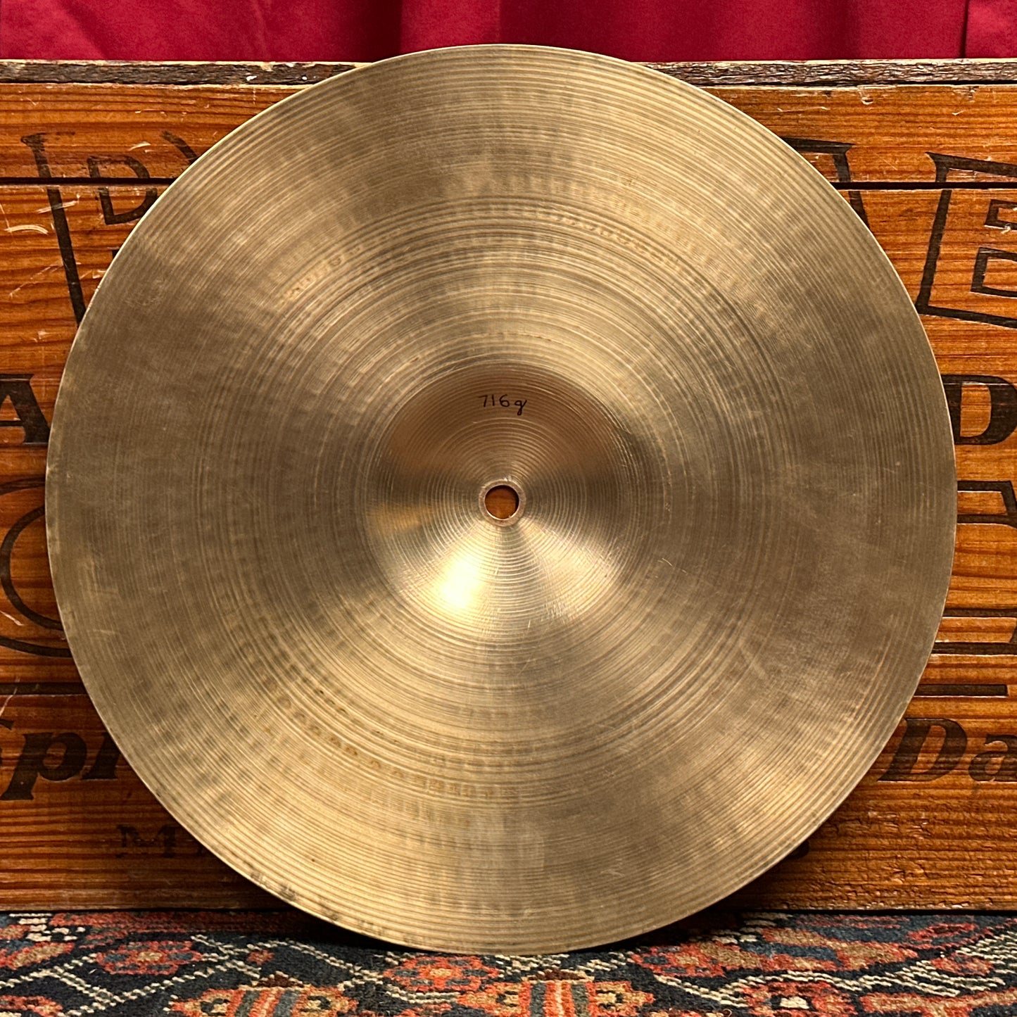 13" Zildjian A 1950s Small Stamp Hi-Hat Single / Small Crash Cymbal 716g