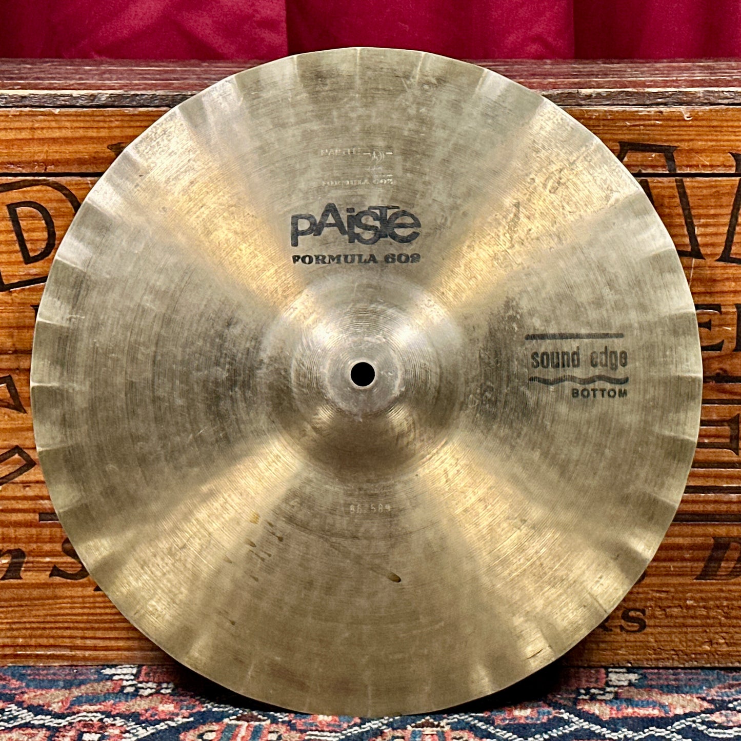 14" Paiste Formula 602 Sound Edge 1970s Hi-Hat Cymbal Single 1042g
