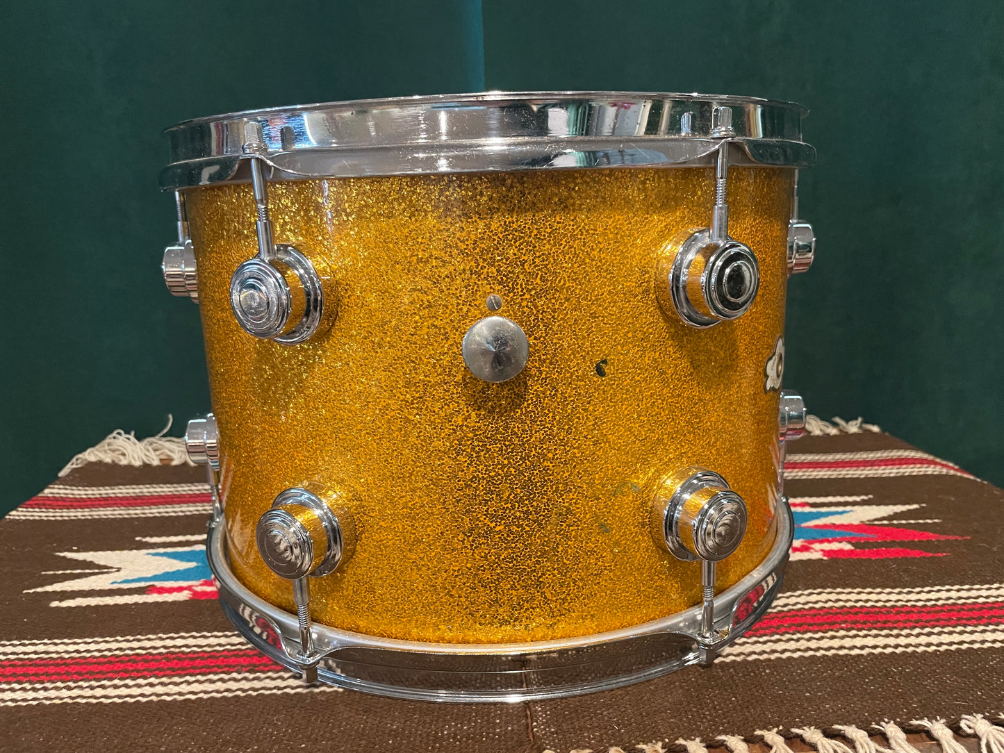 1960s Camco 9x13 Tom Drum Gold Sparkle Chanute