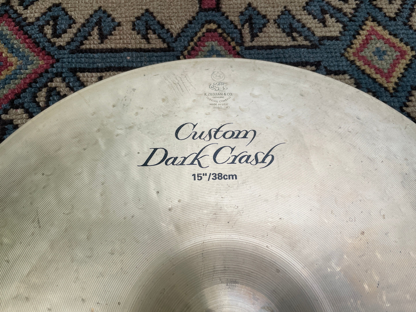 15" Zildjian K Custom Dark Crash Cymbal 930g