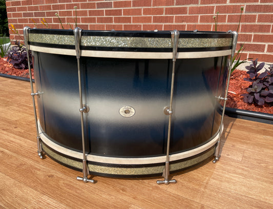 Vintage 1941 Ludwig & Ludwig 12x28 Bass Drum Blue/Silver Duco
