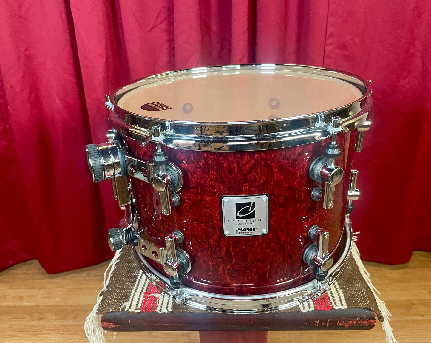 Sonor Designer Series 13" Maple Light Tom Single Stain Red 9x13 13x9