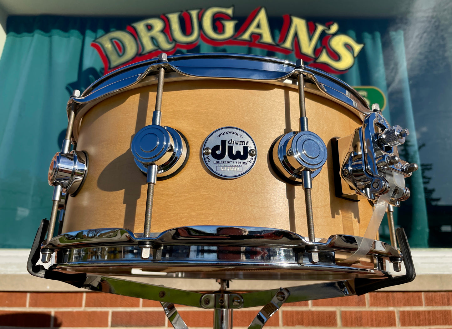 DW Collector's Series Maple Standard 6x14 Snare Natural Satin Oil Drum Workshop