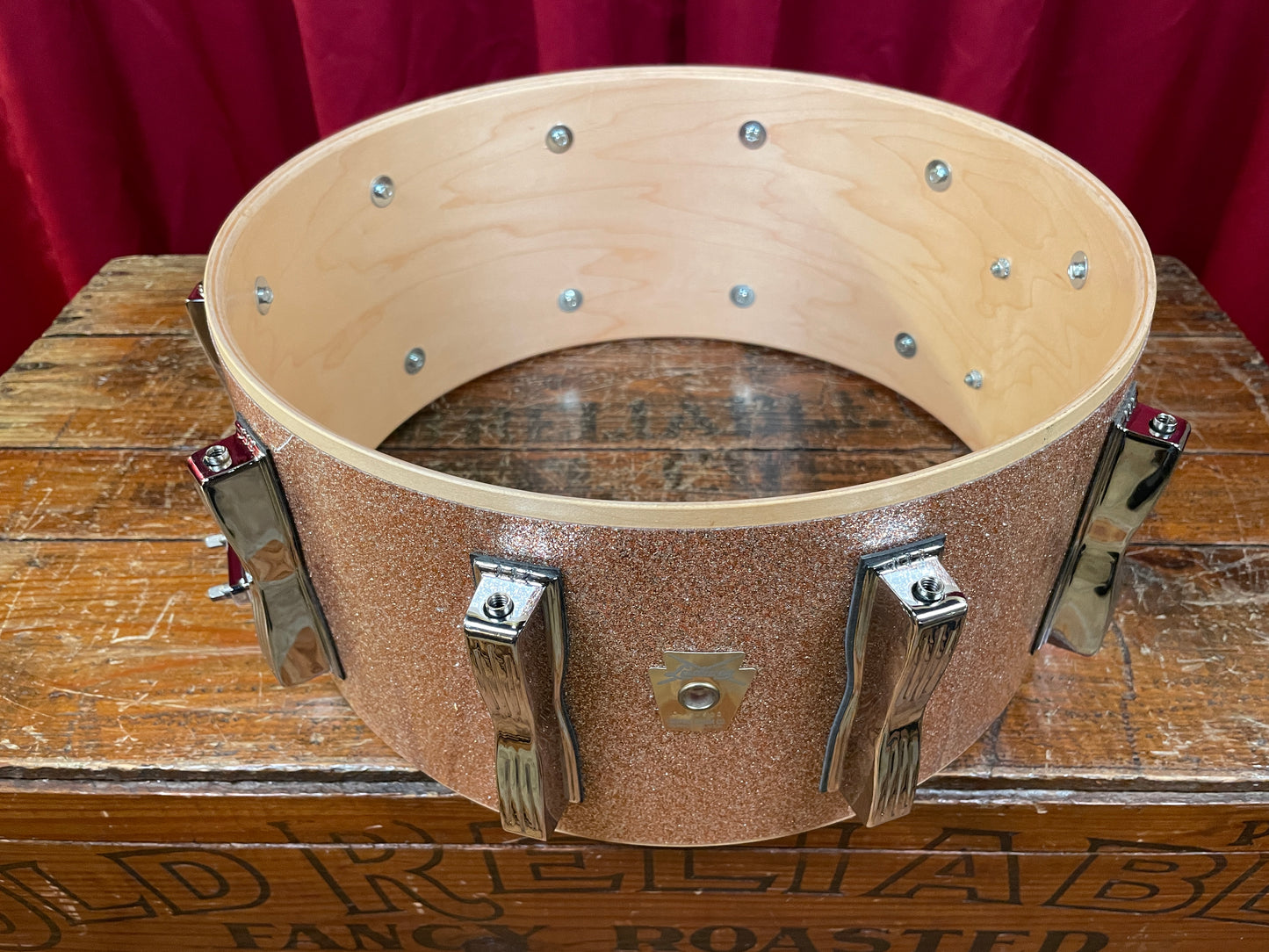 Ludwig Classic Maple 6.5x14 Snare Drum LS403 Champagne Sparkle