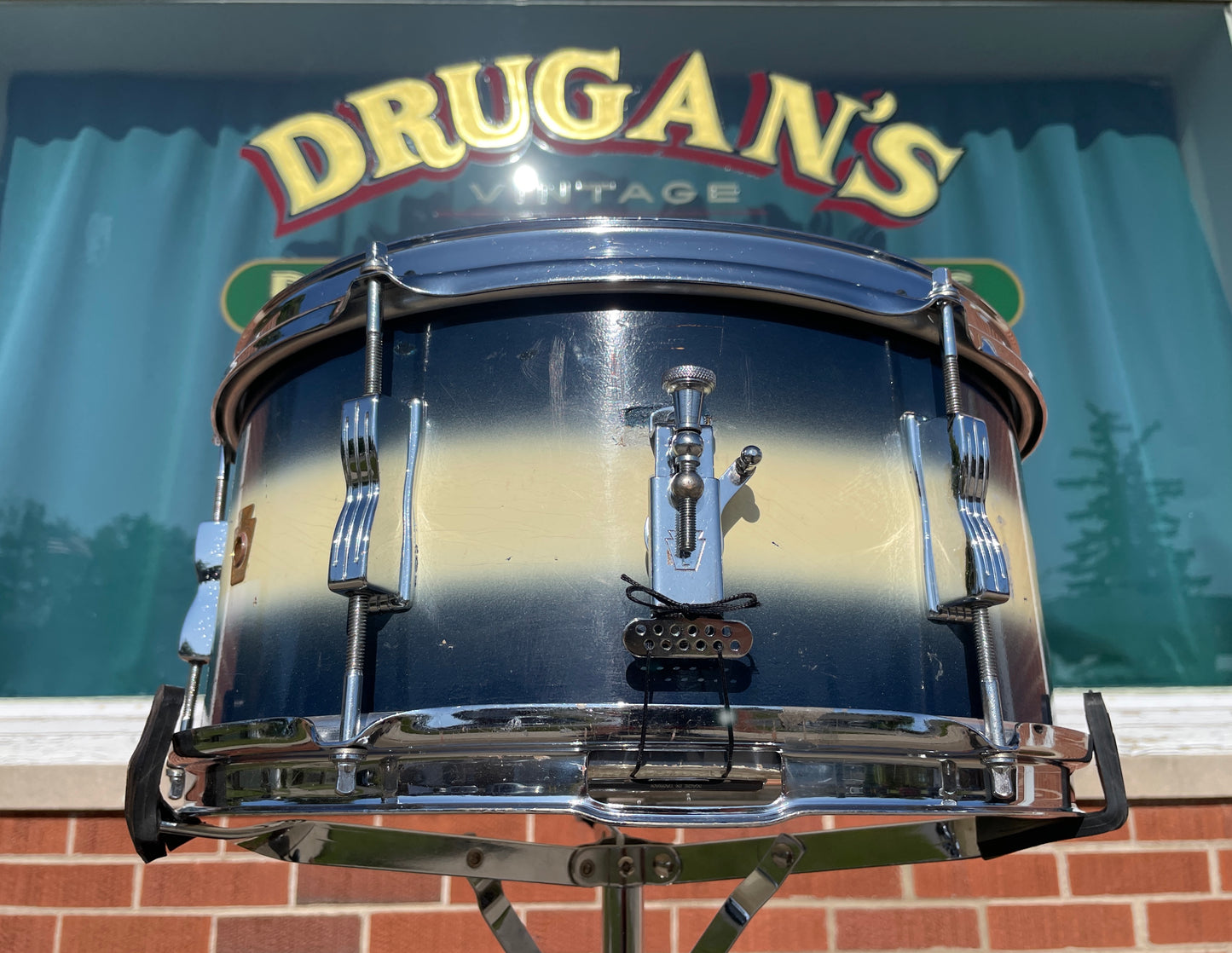 1961 Ludwig 6.5x14 Auditorium Snare Drum Blue/White Duco COB