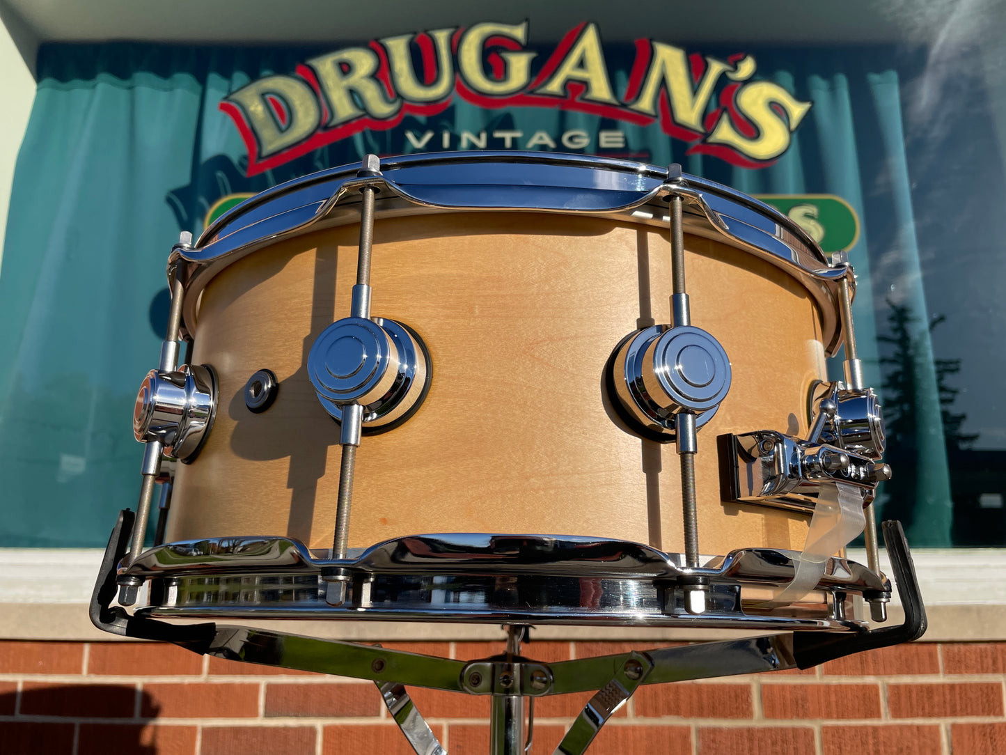 DW Collector's Series Maple Standard 6x14 Snare Natural Satin Oil Drum Workshop
