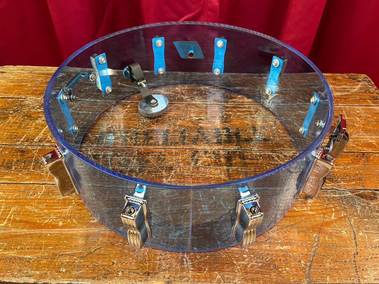 1970s Ludwig 5x14 Blue Vistalite Snare Drum