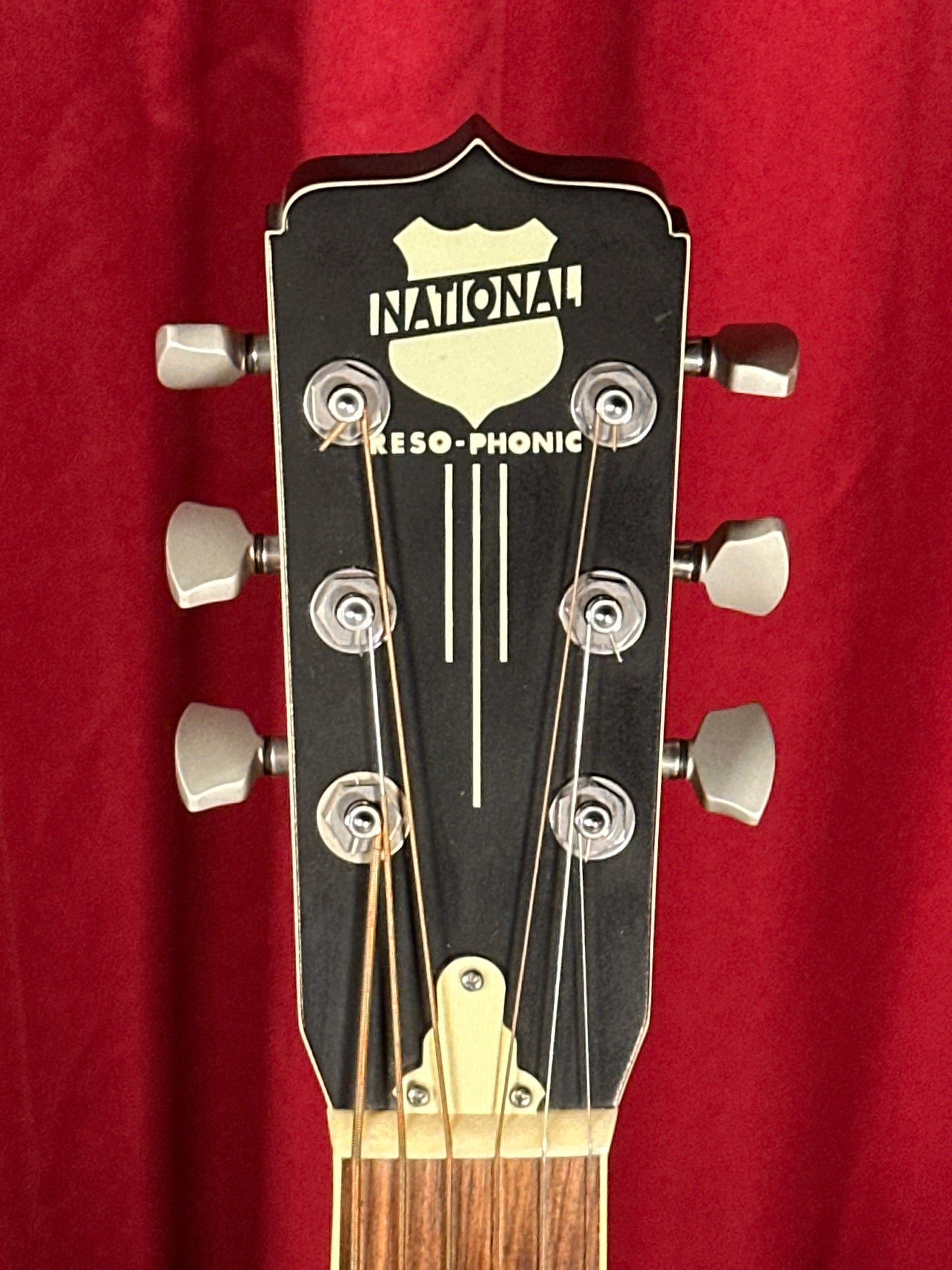 National Reso-Phonic Polychrome Tricone Baritone Resonator Guitar Blue w/ OHSC