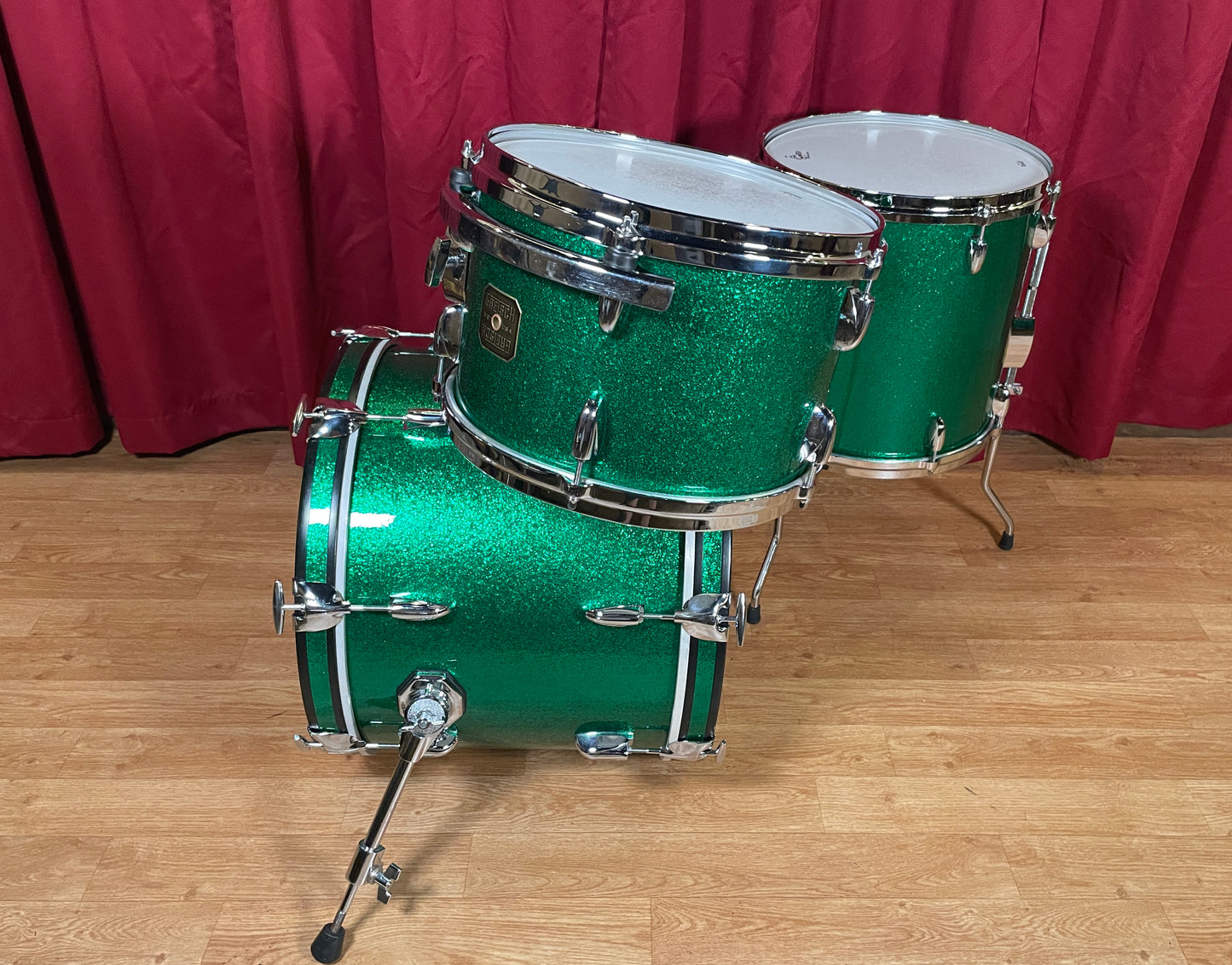 Gretsch USA Custom Bop Drum Set Green Sparkle 18/12/14