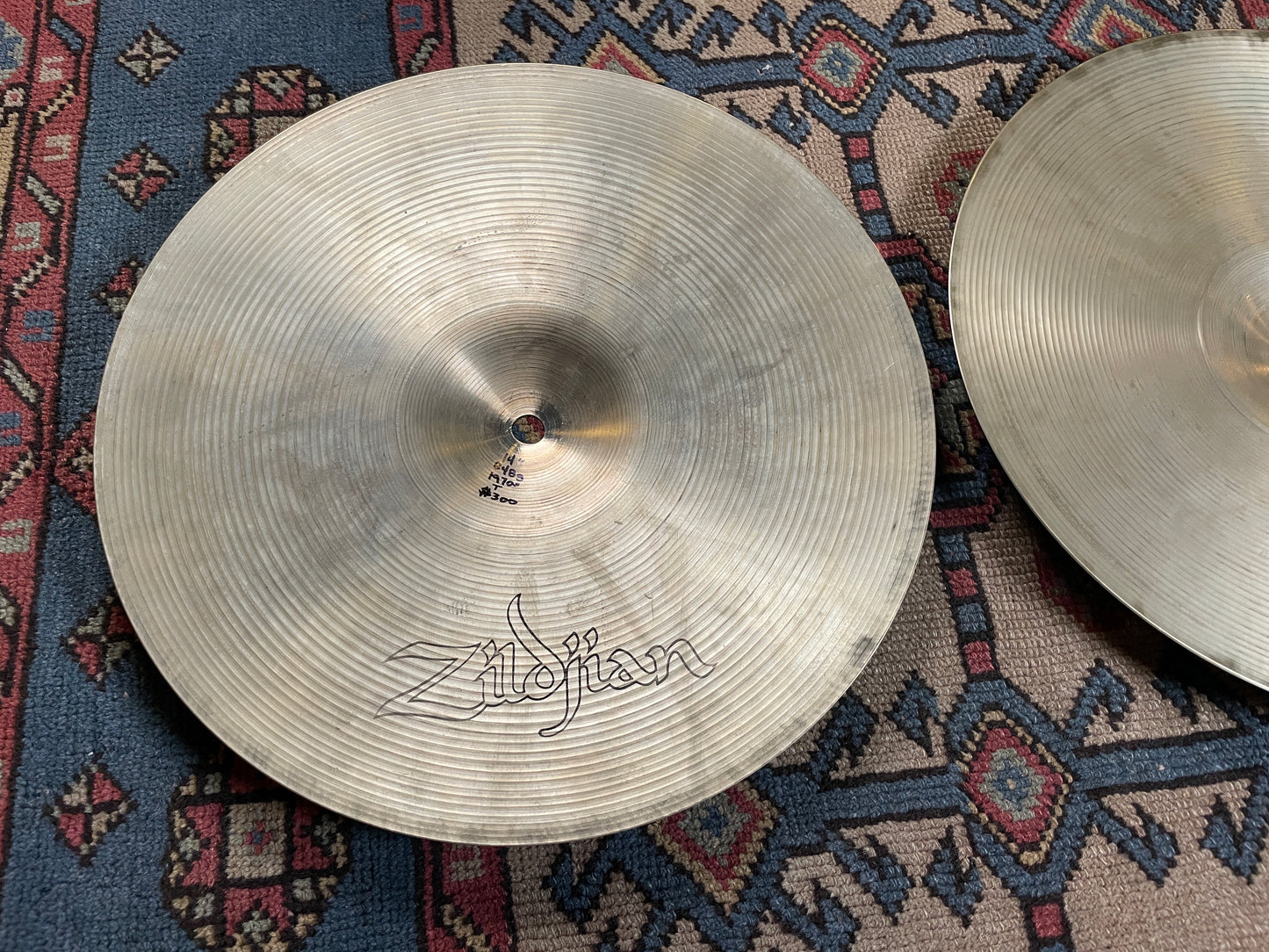 14" Zildjian A 1970s New Beat Hi-Hat Cymbal Pair 848g/1156g