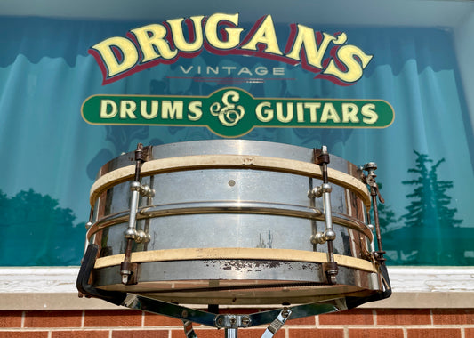 1920s Ludwig Universal 5x15 Snare Drum 2pc Shell NOB