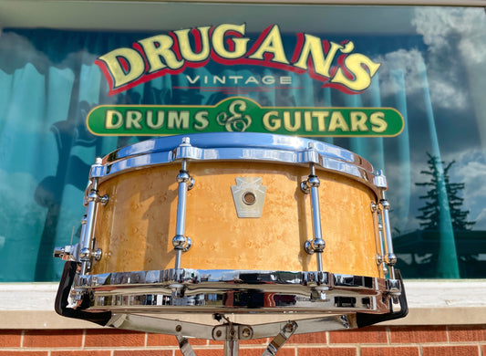 Ludwig Classic Maple 5x14 Exotic Birdseye Maple Snare Drum Die Cast Hoops Tube Lugs *Video Demo*