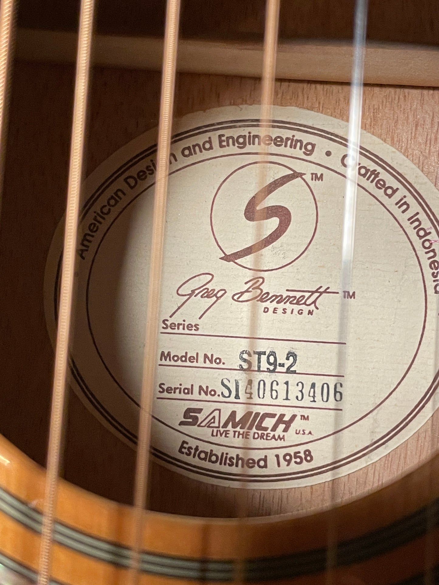 Samick Greg Bennett Design ST9-2 Folk 3/4 Scale Acoustic Guitar