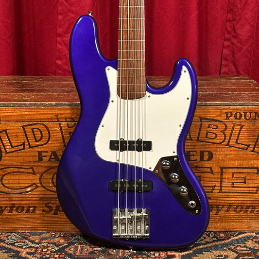 1998 Fender MIM Fretless Standard Jazz Bass Guitar Midnight Blue