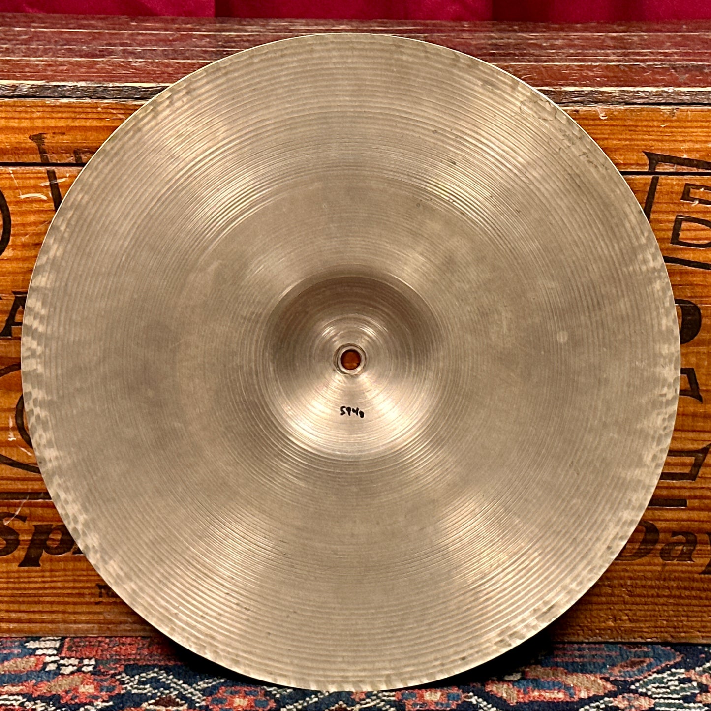 14" Zildjian A 1940s-50s Trans Stamp Crash / Hi-Hat Single Cymbal 594g