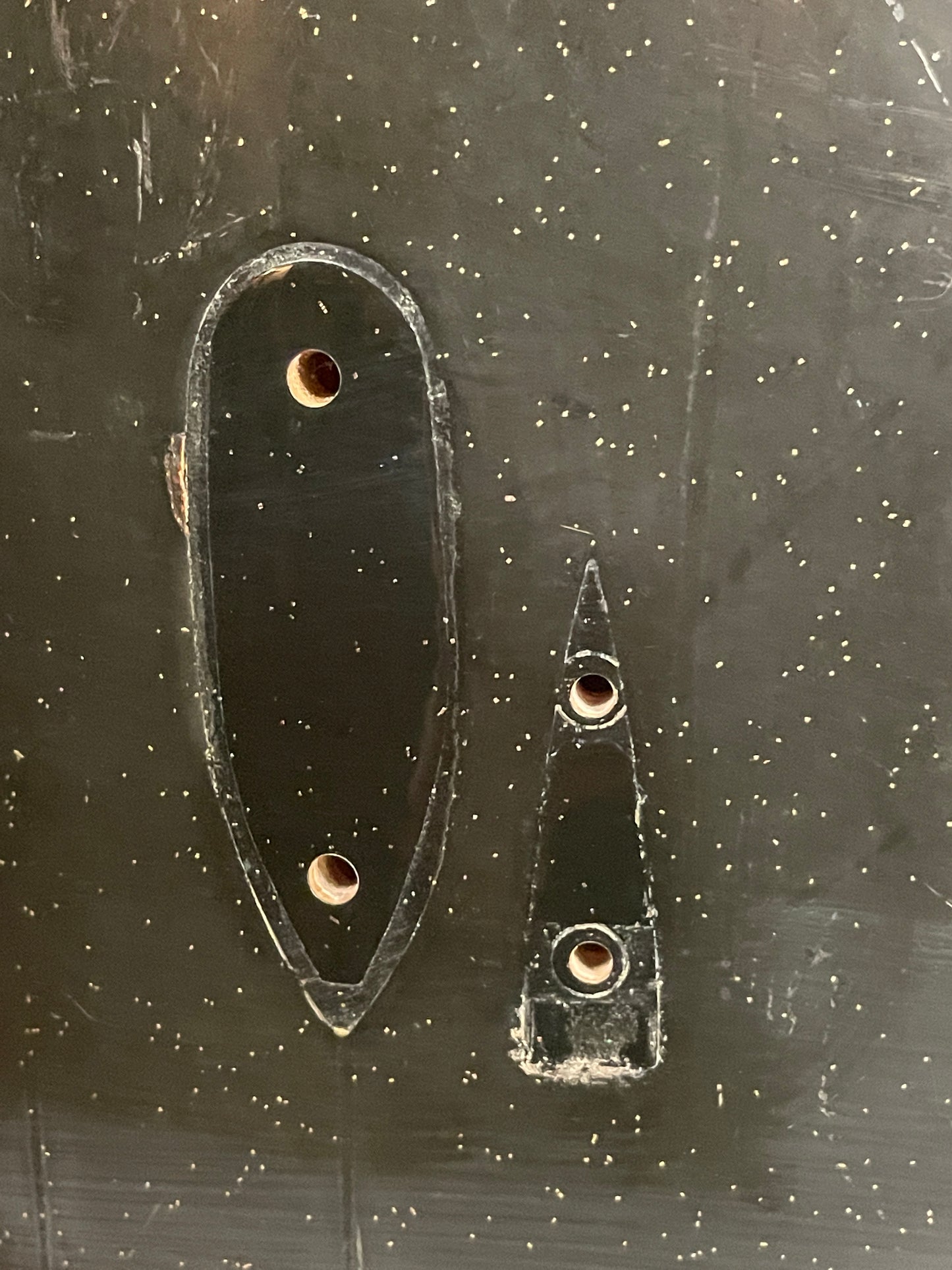 1971 Sonor Teardrop 16x16 Floor Tom Shell Black Silver Speckle 40cm