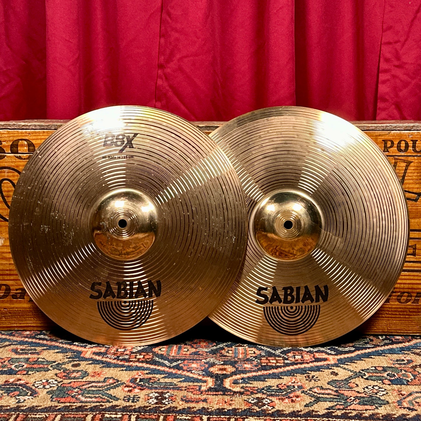 14" Sabian B8X Hi-Hat Cymbal Pair 972g/1144g