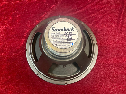 Scumback 12" 65W SC75 Alnico Guitar Speaker 8 Ohm Scumnico (Stock #44)
