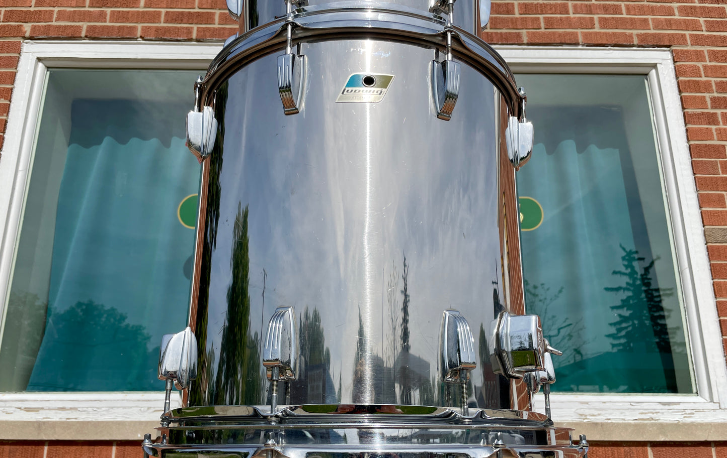 1970s Ludwig Stainless Steel Drum Set 24/13/16/18