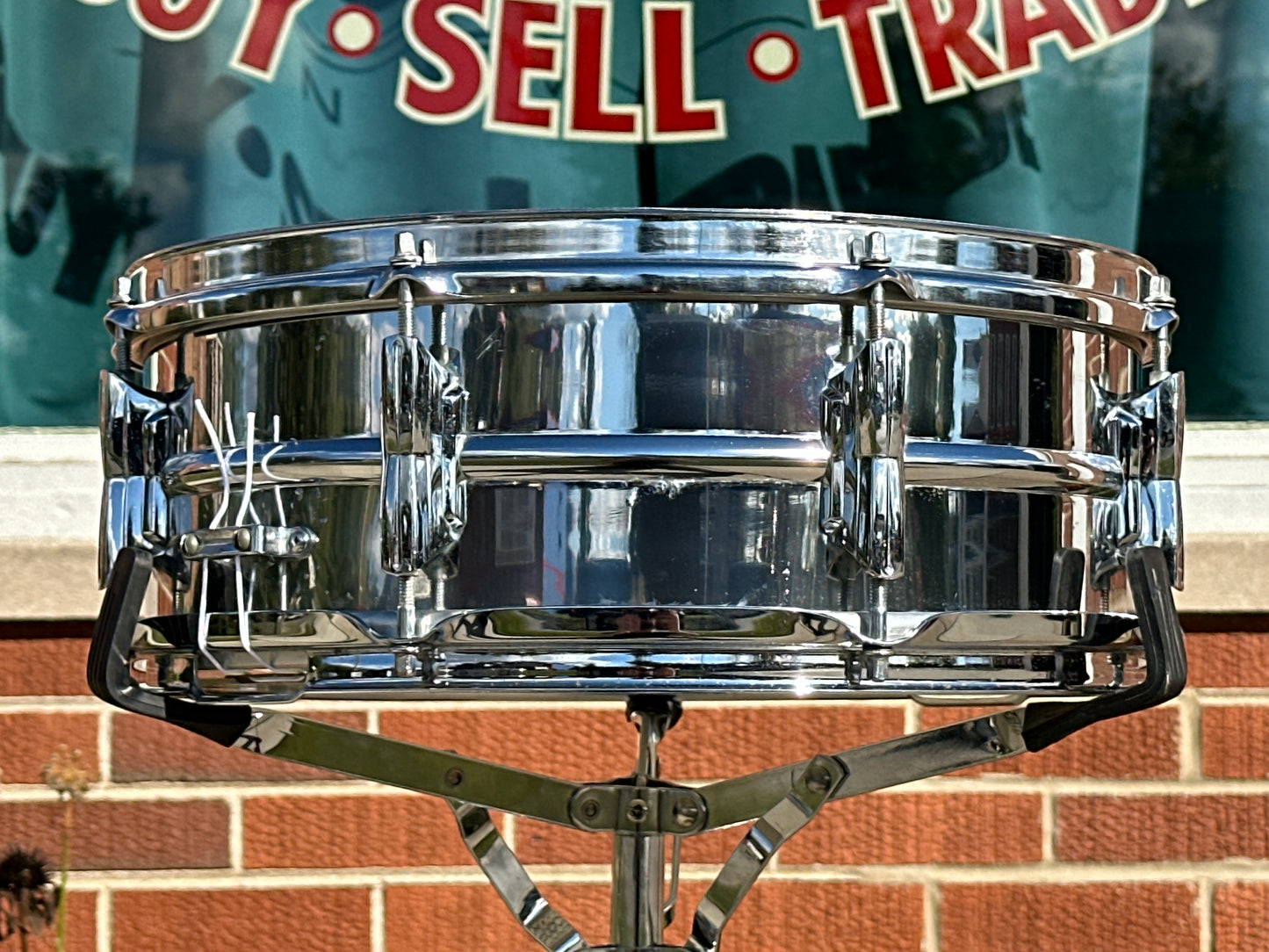 1970s Premier 5x14 PD6021 Chrome Over Aluminum Snare Drum