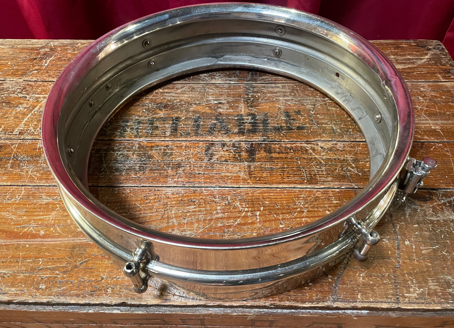 1920s Ludwig 4x14 Dance Model Universal 2-Pc. Brass Shell Snare Drum Pioneer