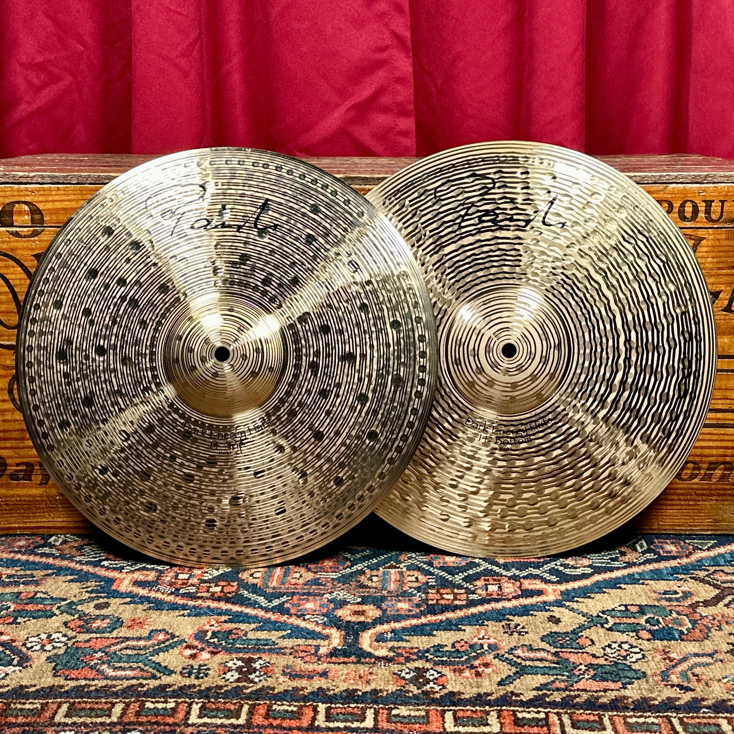 14" Paiste Signature Dark Energy Hi-Hat Cymbal Pair Mark I 968g/1436g *Video*