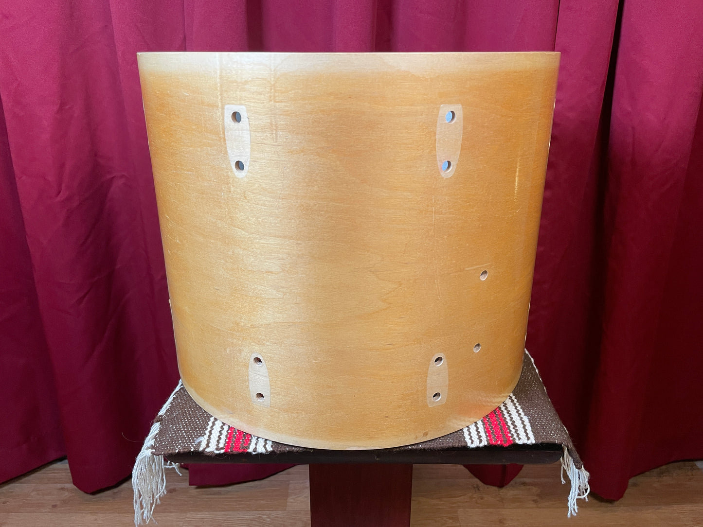 Vintage Gretsch 12x15 Floor Tom Drum Shell Natural Stop Sign Badge Era